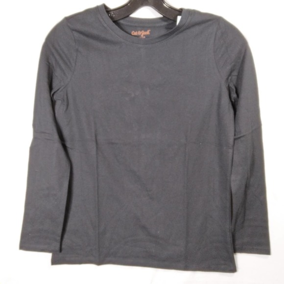 Cat & Jack Girls Long Sleeve Shirt Black - Picture 1 of 4